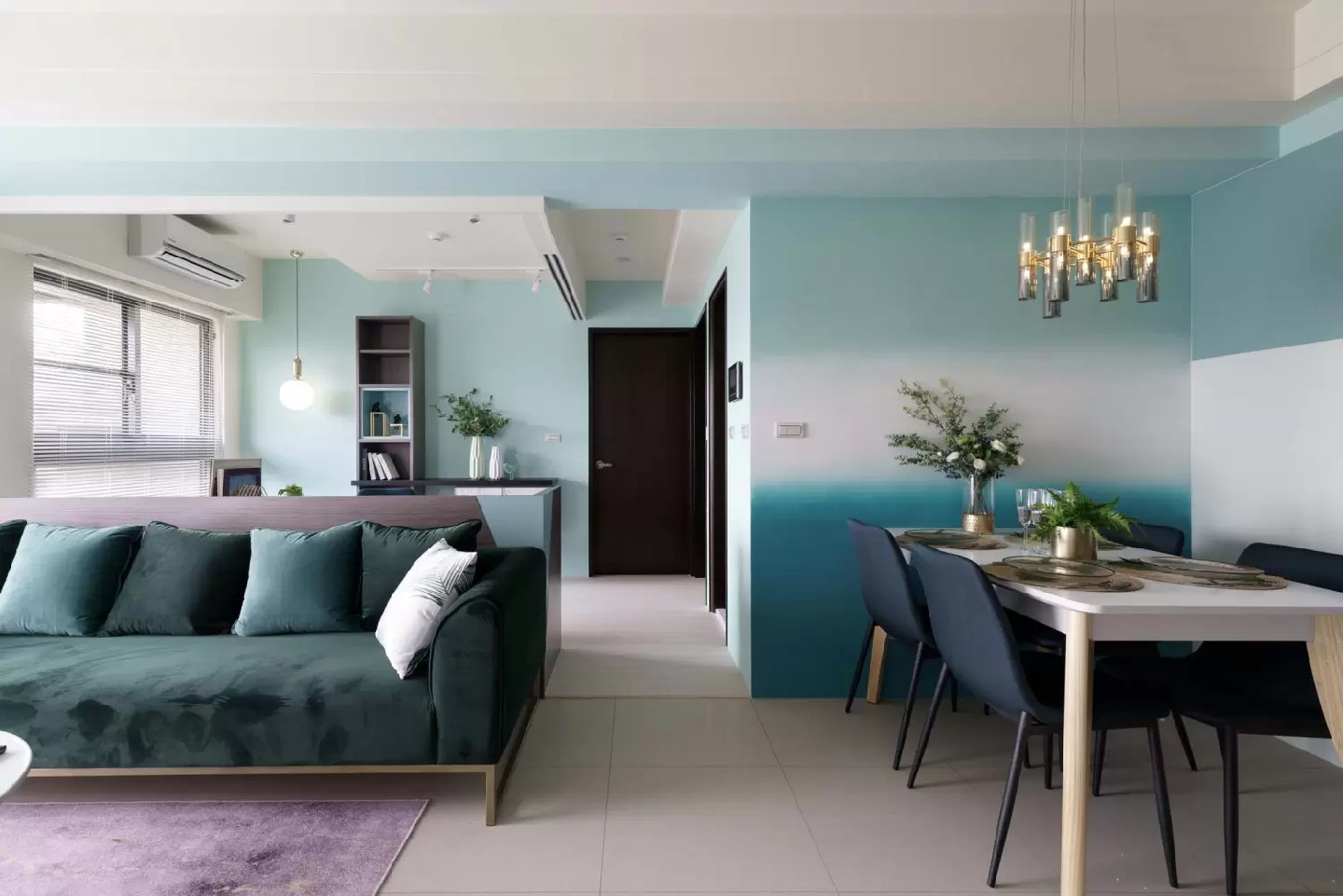 現(xiàn)代北歐風格效果圖賞析 漸變藍的純凈空間 現(xiàn)代北歐風格效果圖賞析 漸變藍的純凈空間