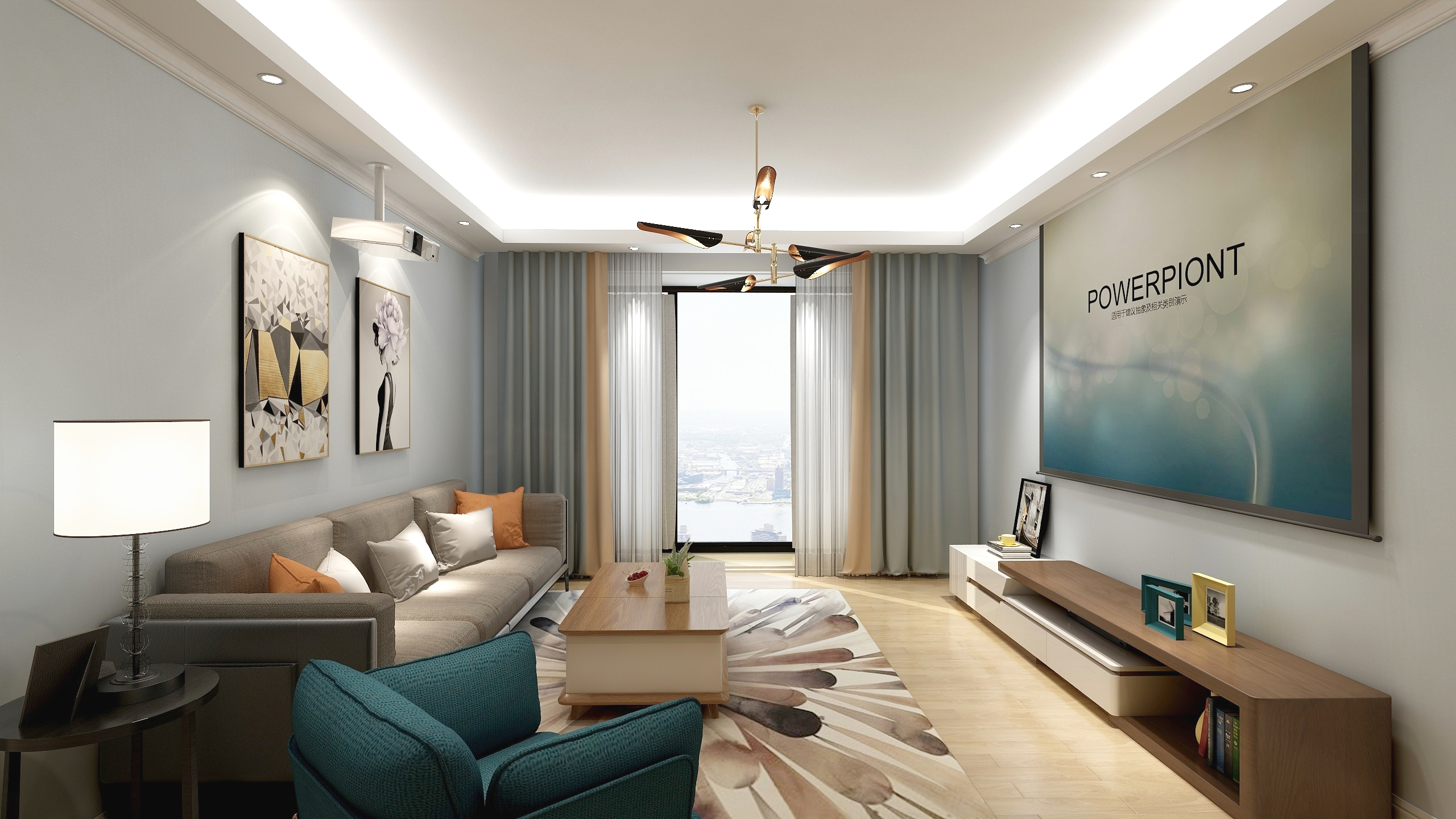 龍湖九里晴川-現(xiàn)代簡(jiǎn)約-臥室設(shè)計(jì)效果圖